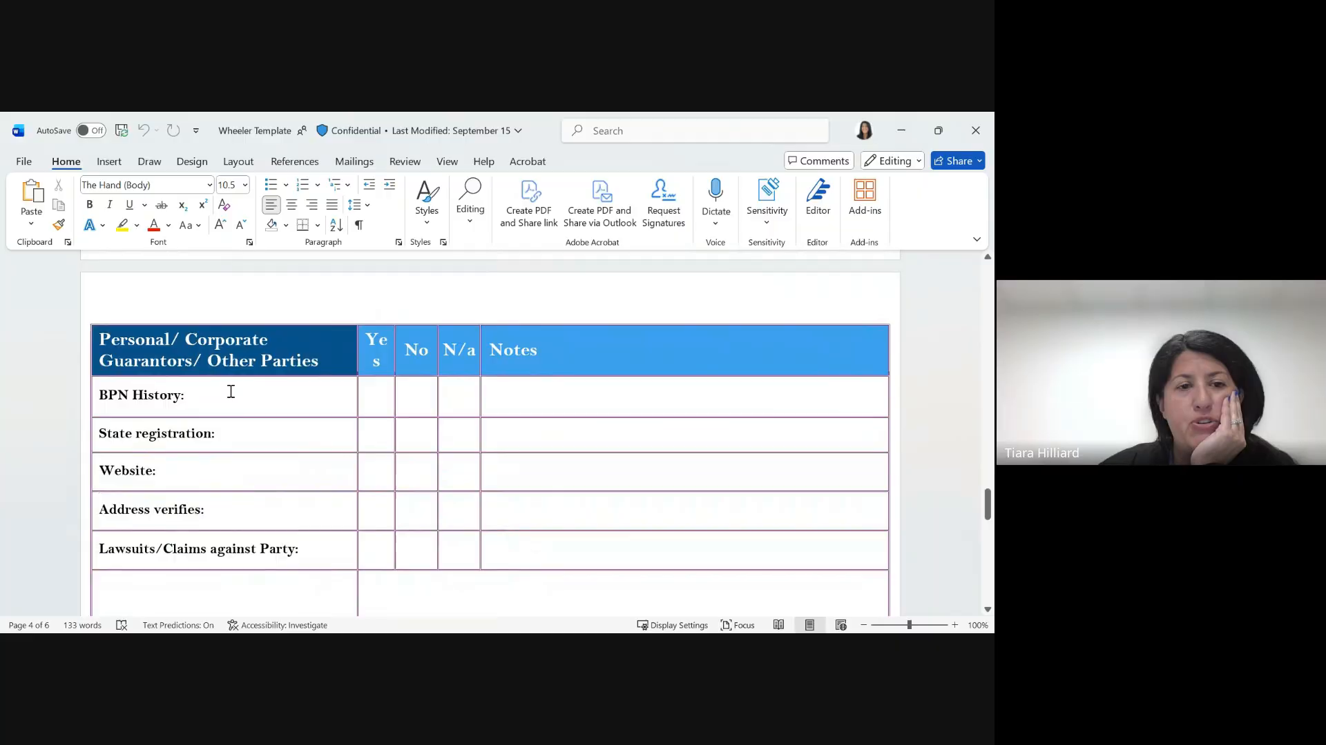 Wheeler Template Page 5 - Guarantors
